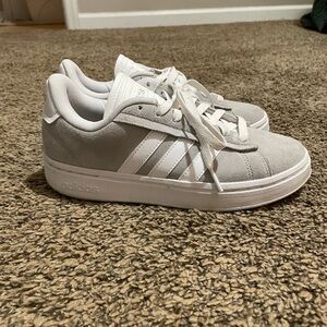 Adidas Classic Gray and White Sneakers